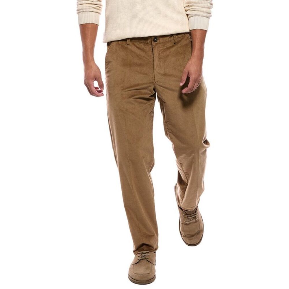 Isaia Mens  Wool-Blend Chino, Brown